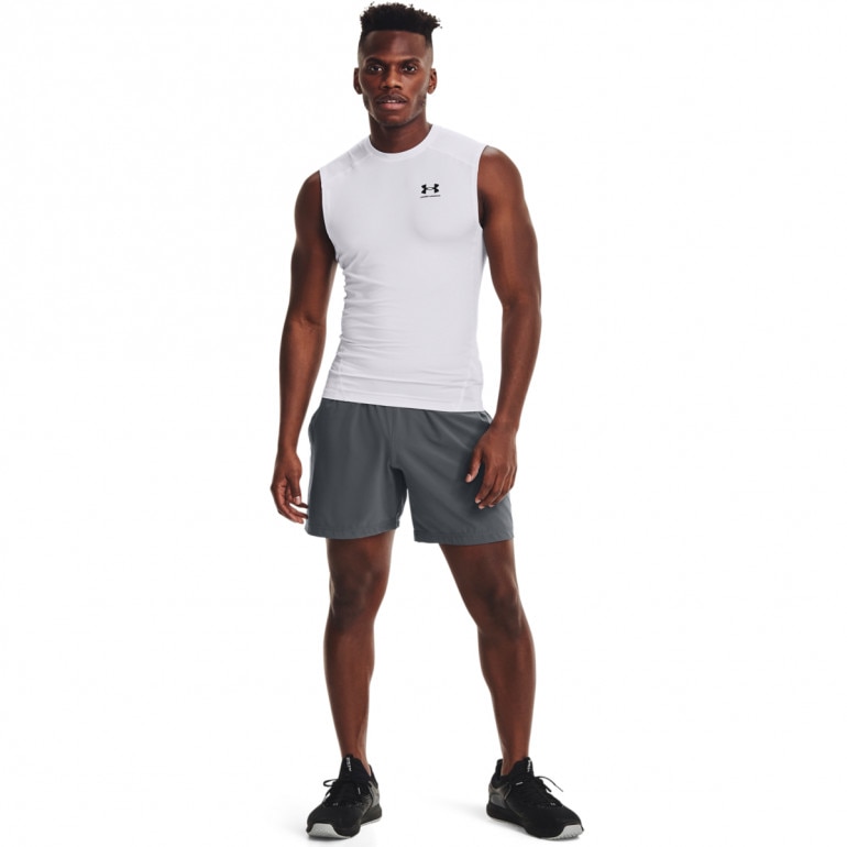 Męski top treningowy UNDER ARMOUR UA HG Armour Comp SL - biały