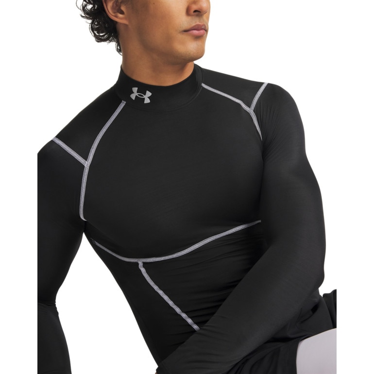 Męski longsleeve treningowy Under Armour UA HG Elite Comp Mock LS - czarny