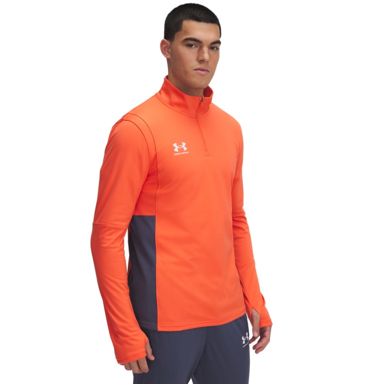Męski longsleeve treningowy Under Armour UA M's Challenger Midlayer - pomarańczowy 