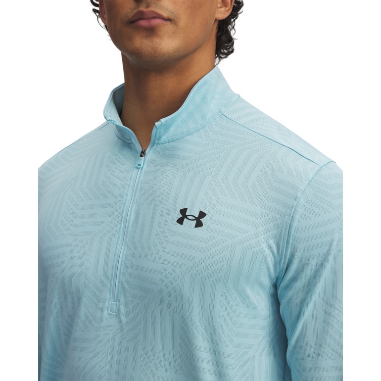 Męski longsleeve treningowy Under Armour UA Tech Vent GTessa 1/2 Zip - niebieski