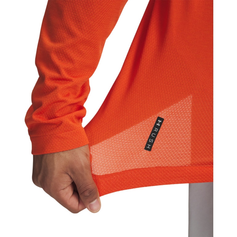 Męski longsleeve treningowy Under Armour Vanish Elite Seamless 1/4 Zip - pomarańczowy