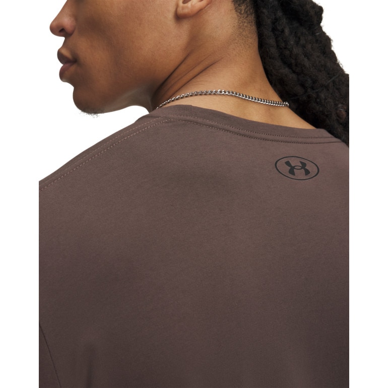 Męski longsleeve Under Armour Sportstyle Left Chest LS - brązowy