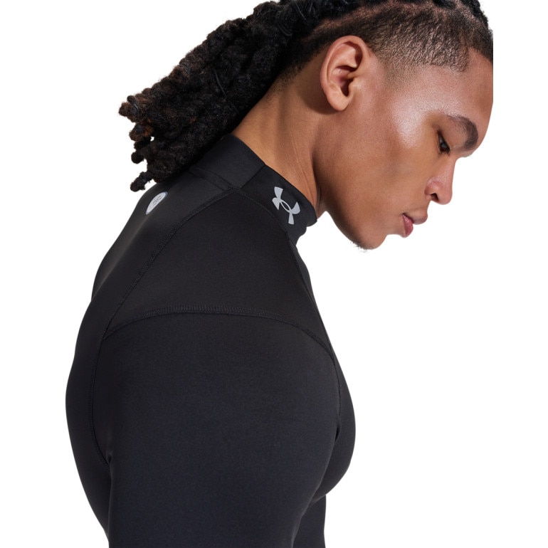 Męski półgolf kompresyjny Under Armour UA ColdGear Elite Comp Mock - czarny