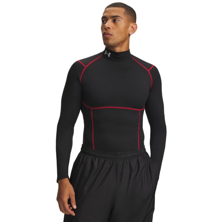Męski półgolf kompresyjny Under Armour UA ColdGear Elite Comp Mock - czarny