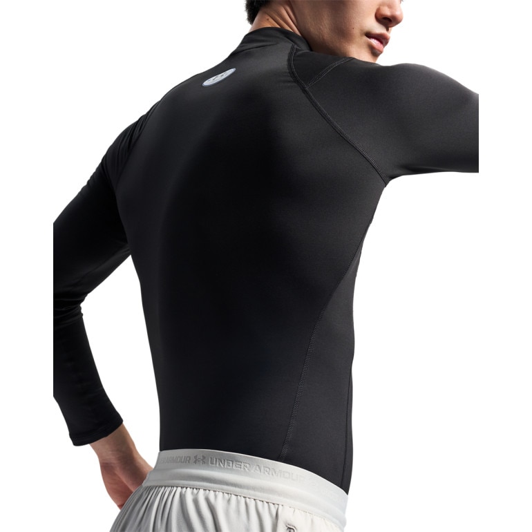 Męski półgolf kompresyjny Under Armour UA ColdGear Elite Comp Mock - czarny