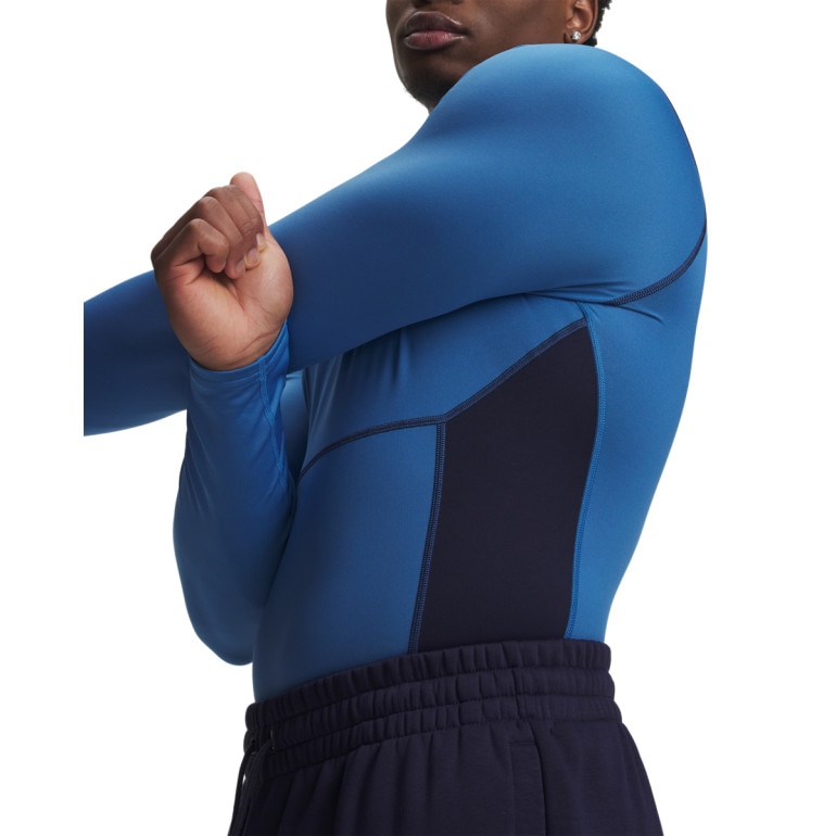 Męski półgolf kompresyjny Under Armour UA ColdGear Elite Comp Mock - niebieski