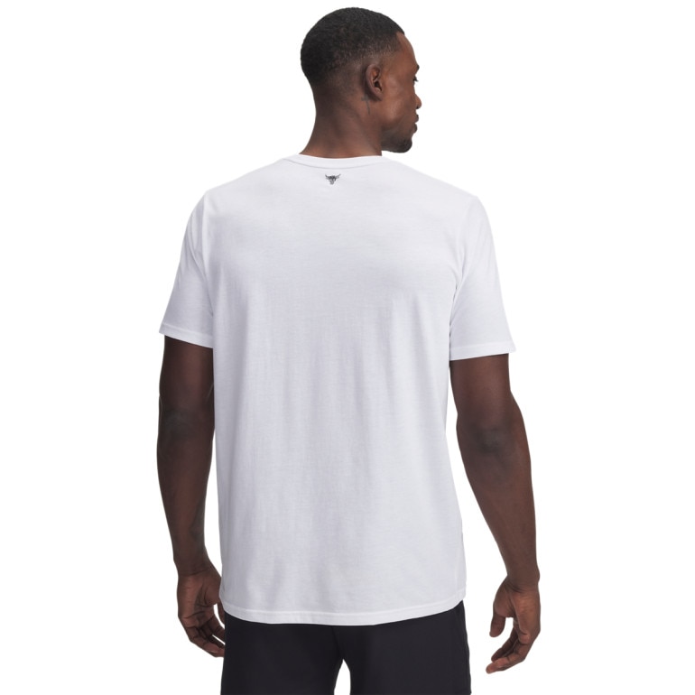Męski t-shirt z nadrukiem Under Armour Project Rock Iron Paradise - biały 