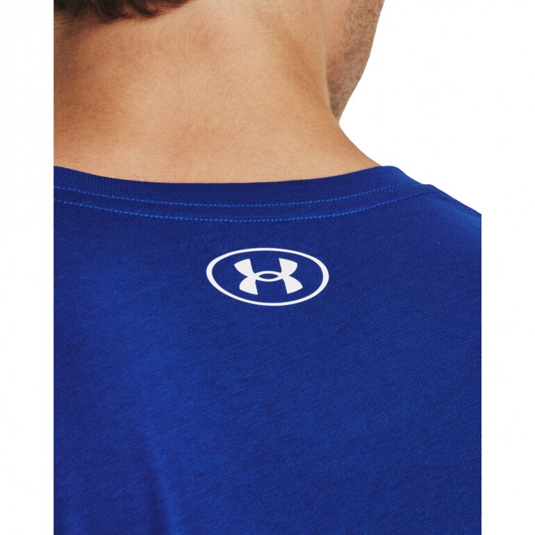 Męski t-shirt z nadrukiem Under Armour Sportstyle Logo SS - niebieski