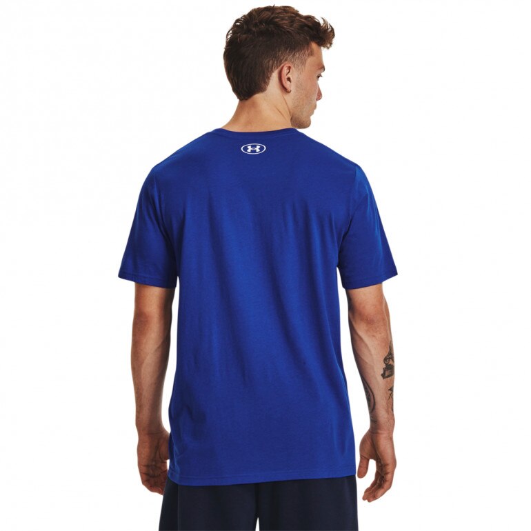 Męski t-shirt z nadrukiem Under Armour Sportstyle Logo SS - niebieski