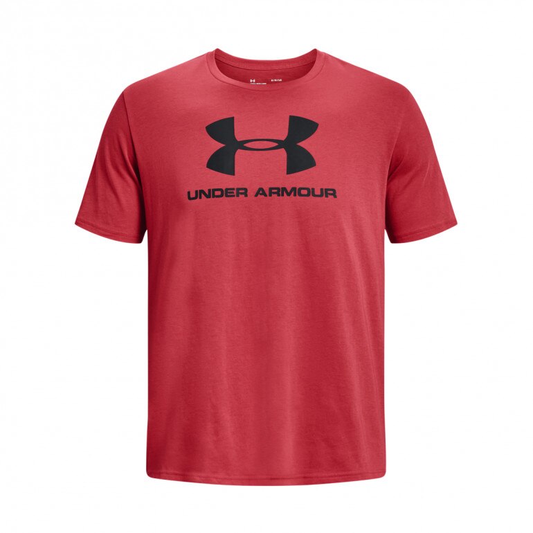 Męski t-shirt z nadrukiem UNDER ARMOUR SPORTSTYLE LOGO SS - czerwony