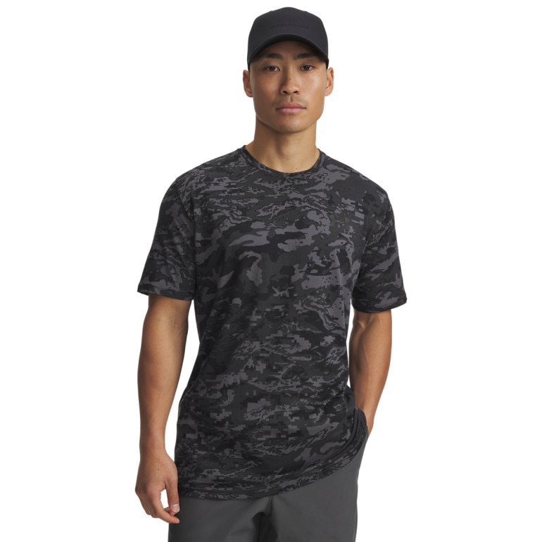 Męski t-shirt z nadrukiem moro Under Armour UA ABC Camo SS - szary