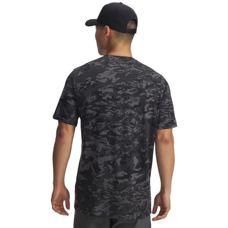 Męski t-shirt z nadrukiem moro Under Armour UA ABC Camo SS - szary