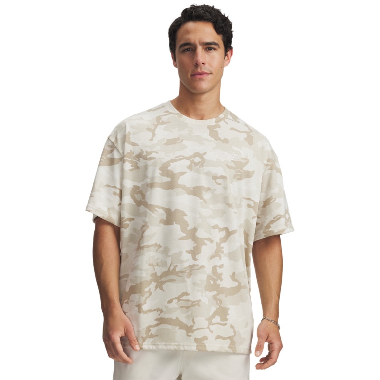 Męski t-shirt z nadrukiem Under Armour UA Athletic Department Printed Heavyweight - multikolor