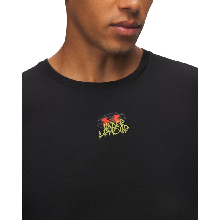 Męski t-shirt z nadrukiem Under Armour UA Graffiti Wordmark - czarny