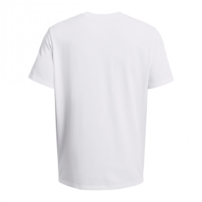 Męski t-shirt z nadrukiem Under Armour UA Hw Lc Patch SS - biały