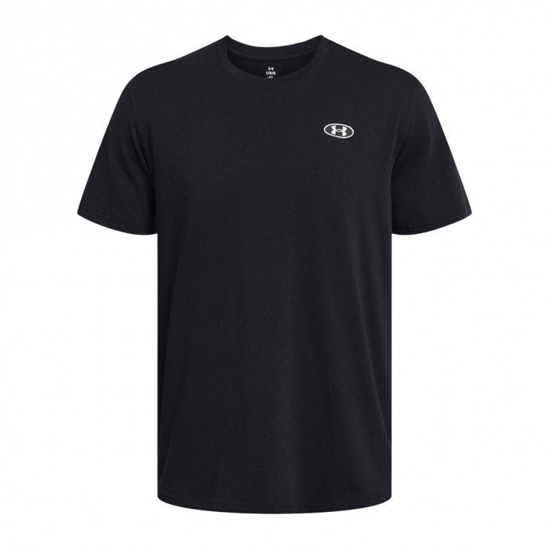 Męski t-shirt z nadrukiem Under Armour UA Hw Lc Patch SS - czarny