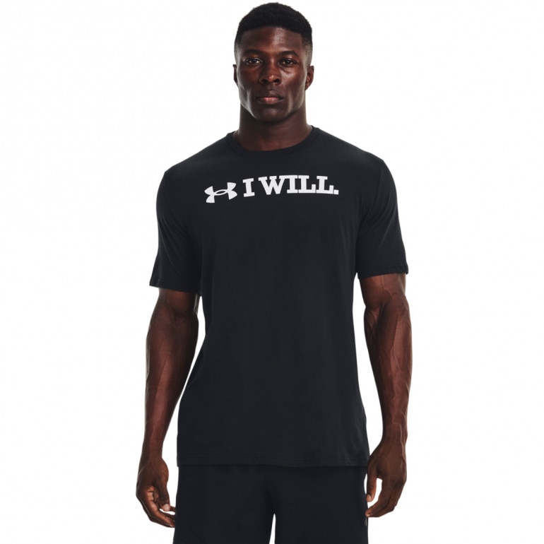 Męski t-shirt z nadrukiem Under Armour UA I Will SS - czarny