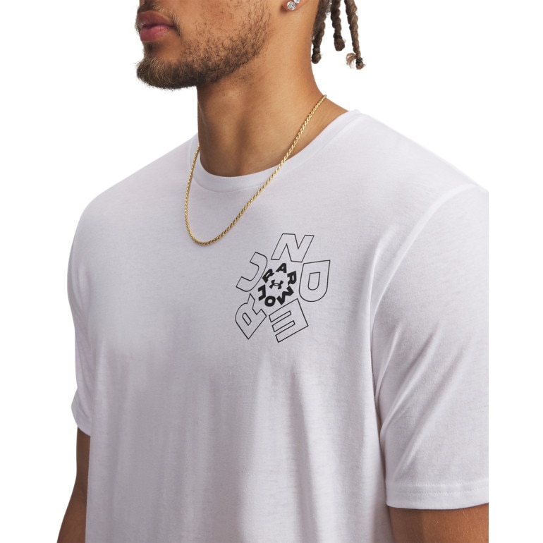 Męski t-shirt z nadrukiem Under Armour UA M Radial WM SS - biały