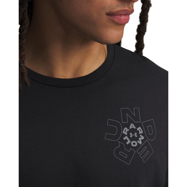 Męski t-shirt z nadrukiem Under Armour UA M Radial WM SS - czarny