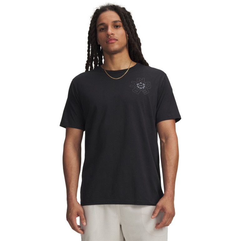 Męski t-shirt z nadrukiem Under Armour UA M Radial WM SS - czarny
