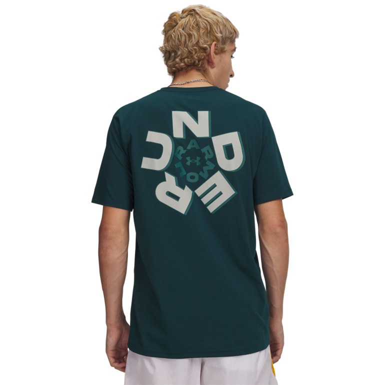 Męski t-shirt z nadrukiem Under Armour UA M Radial WM SS - zielony