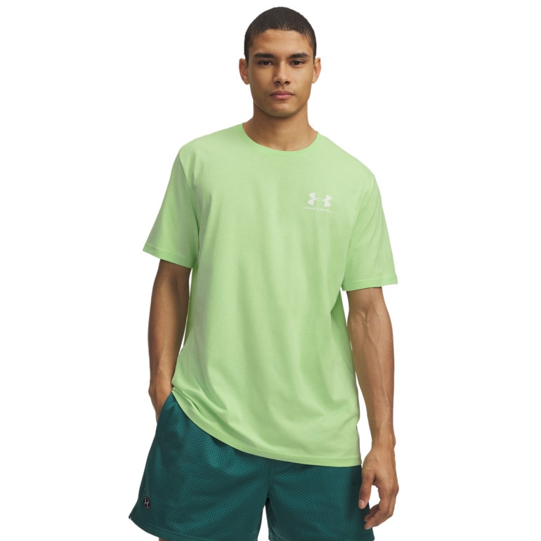 Męski t-shirt z nadrukiem Under Armour UA M Sportstyle LC SS - zielony