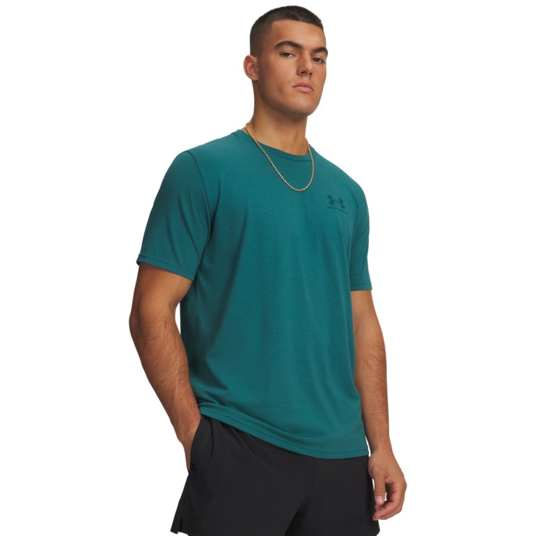 Męski t-shirt z nadrukiem Under Armour UA M Sportstyle LC SS - zielony