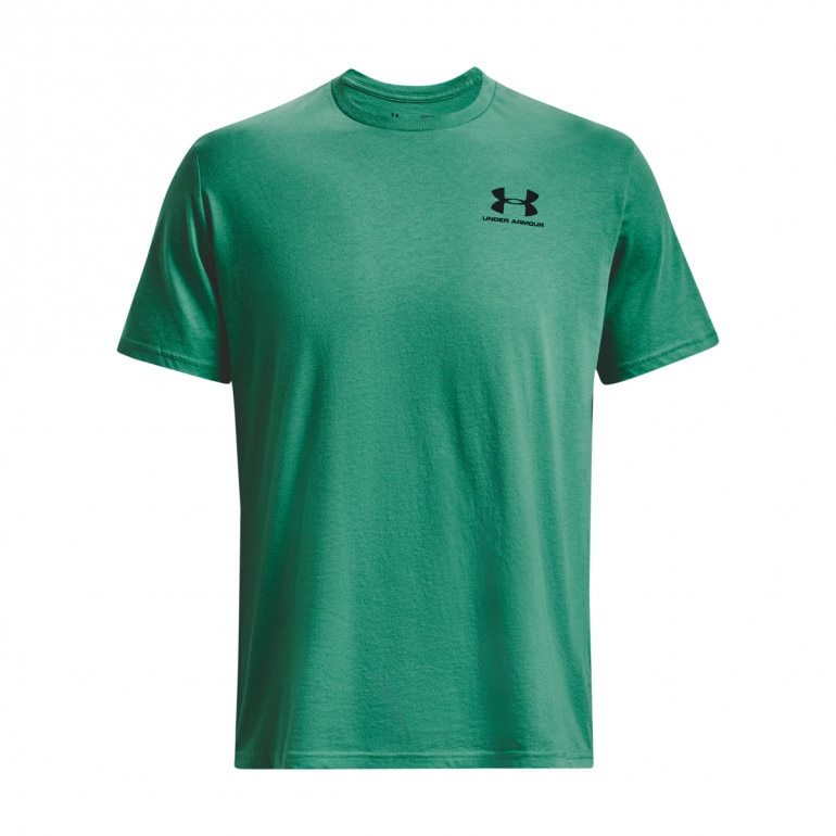Męski t-shirt z nadrukiem Under Armour Sportstyle LC SS - zielony