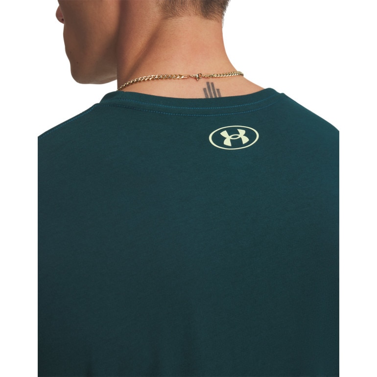 Męski t-shirt z nadrukiem Under Armour UA Varsity Crest - zielony