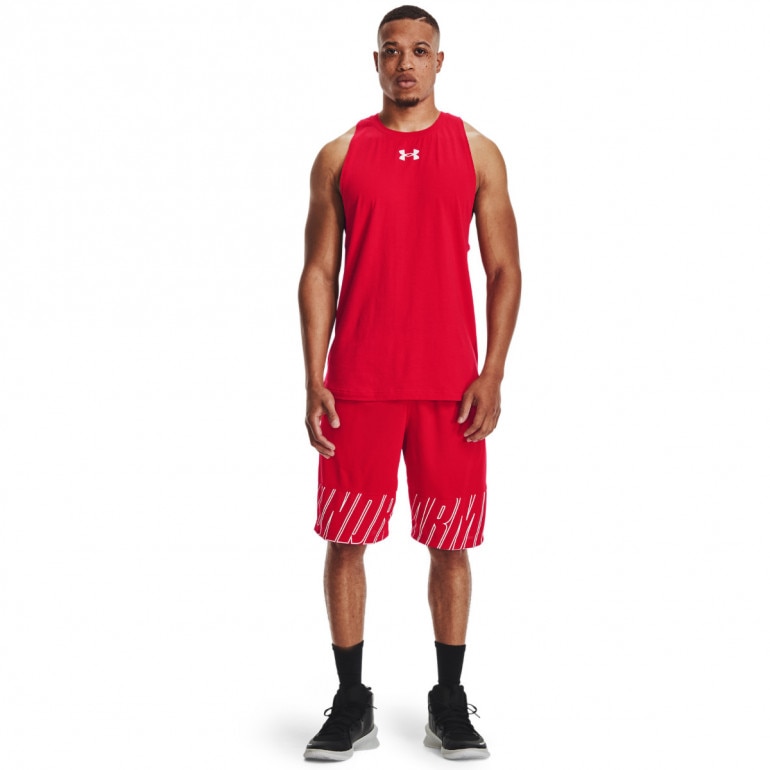 Męski top treningowy Under Armour UA Zone Tank - czerwony