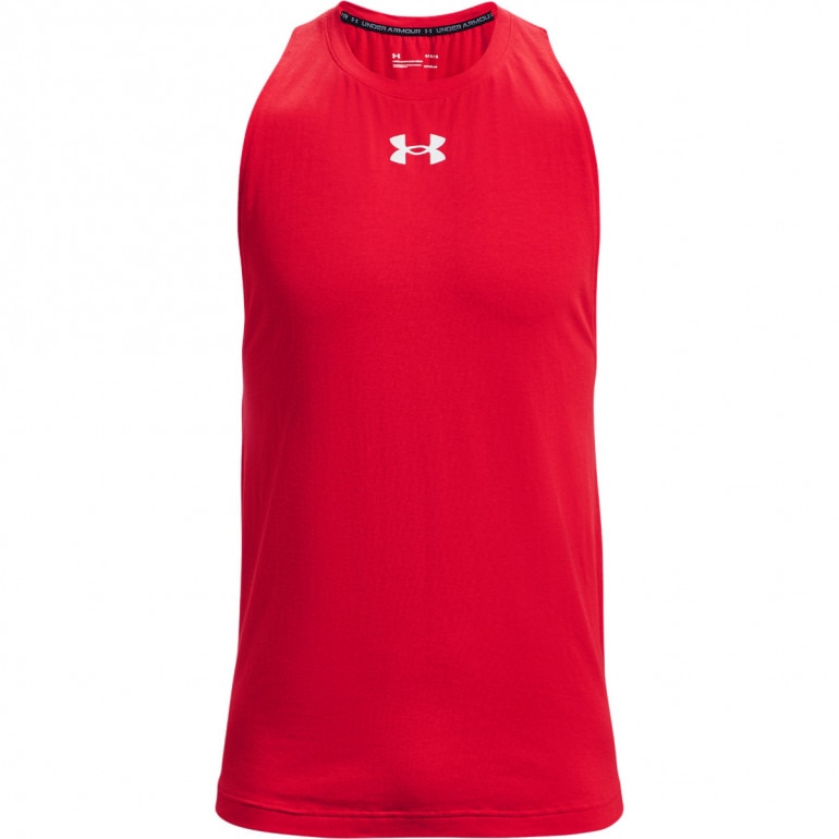 Męski top treningowy Under Armour UA Zone Tank - czerwony