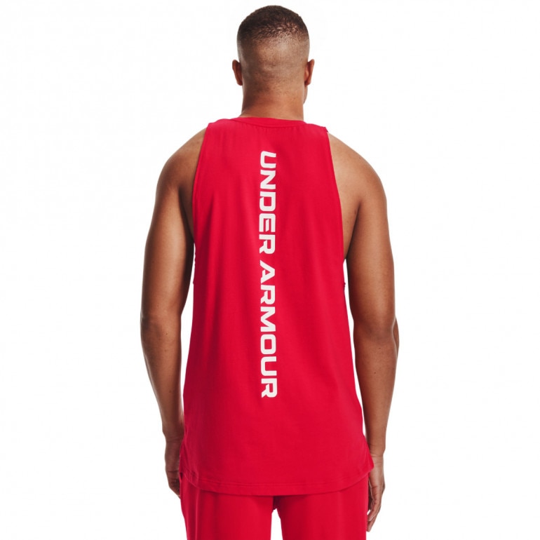 Męski top treningowy Under Armour UA Zone Tank - czerwony