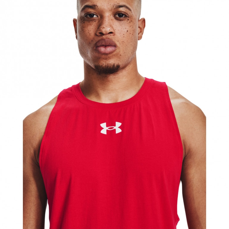 Męski top treningowy Under Armour UA Zone Tank - czerwony