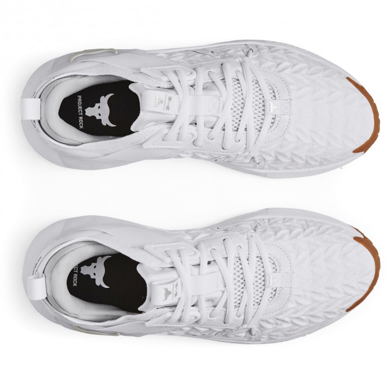 Męskie buty treningowe Under Armour Project Rock 6 - białe 
