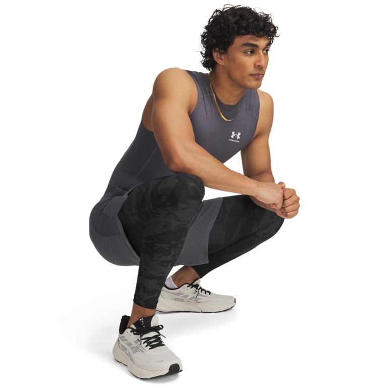 Męskie legginsy treningowe termoaktywne Under Armour HeatGear CB - czarne