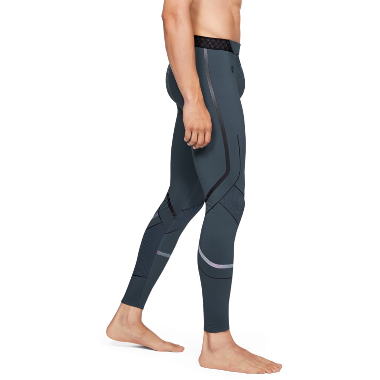 Męskie legginsy treningowe Under Armour  Rush Graphic Legging - szare