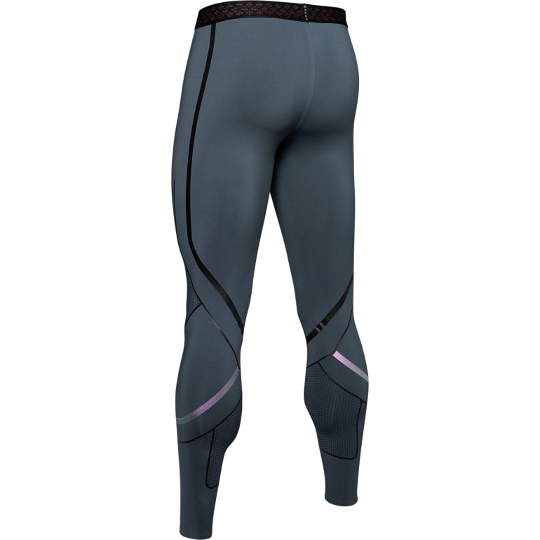 Męskie legginsy treningowe Under Armour  Rush Graphic Legging - szare