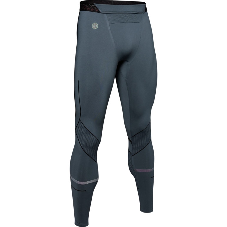 Męskie legginsy treningowe Under Armour  Rush Graphic Legging - szare