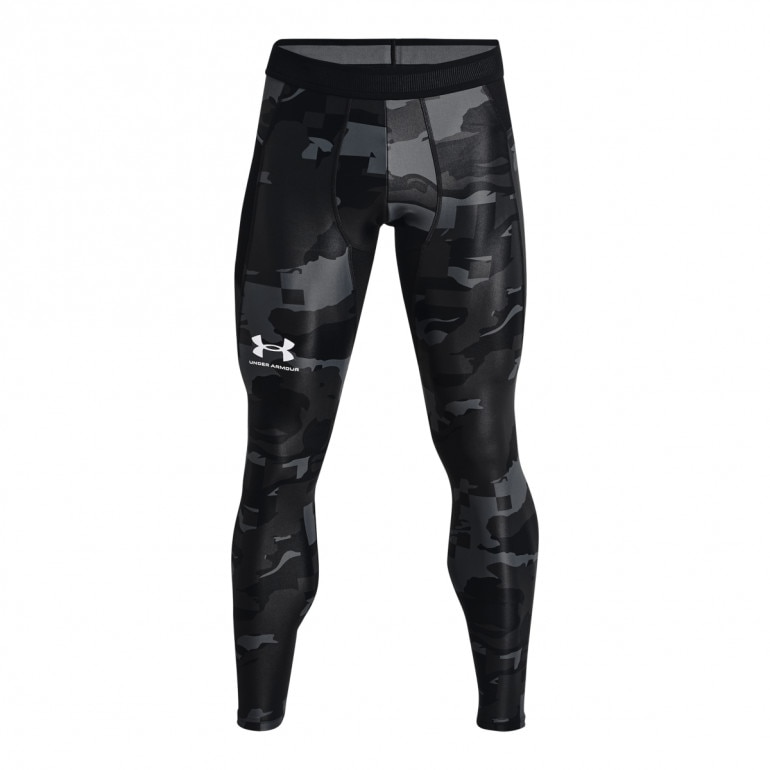 Męskie legginsy treningowe UNDER ARMOUR UA HG IsoChill Prnt Leggings - czarne