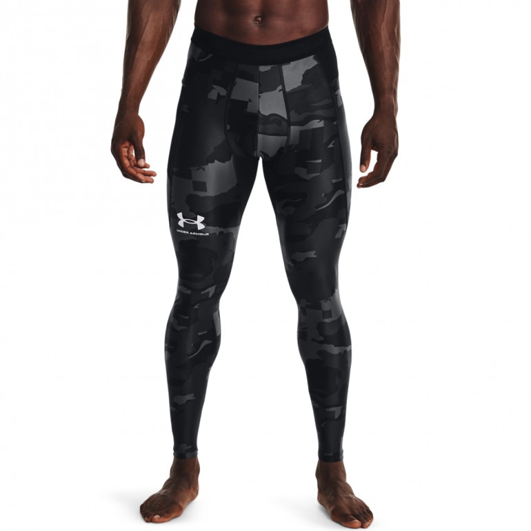 Męskie legginsy treningowe UNDER ARMOUR UA HG IsoChill Prnt Leggings - czarne