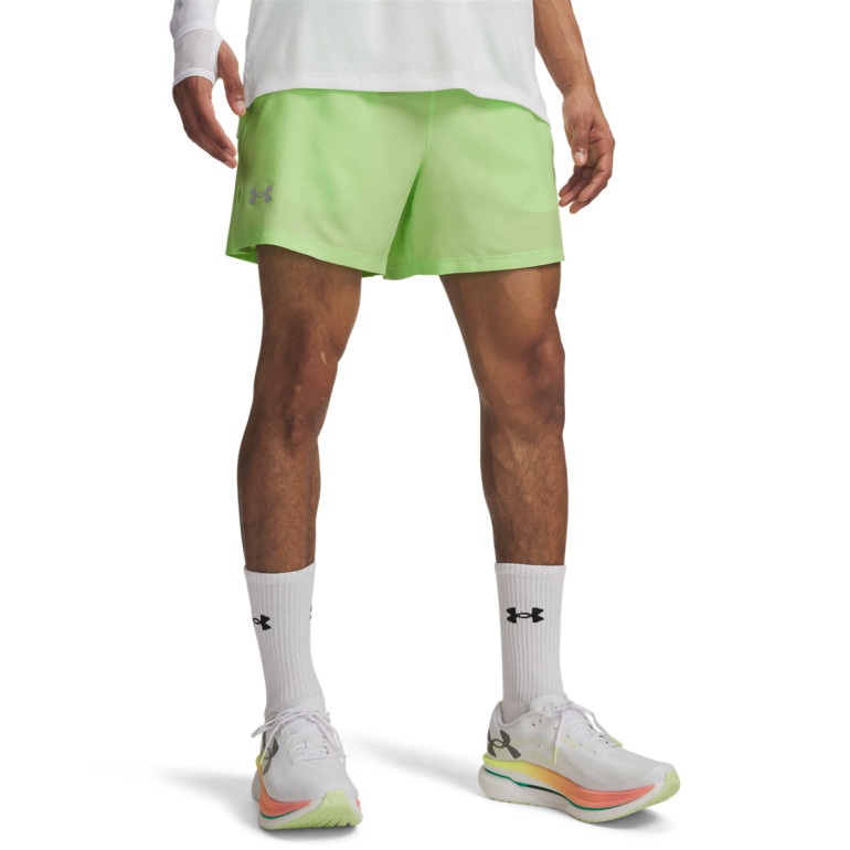 Męskie spodenki do biegania Under Armour UA Launch 5'' Short - zielone