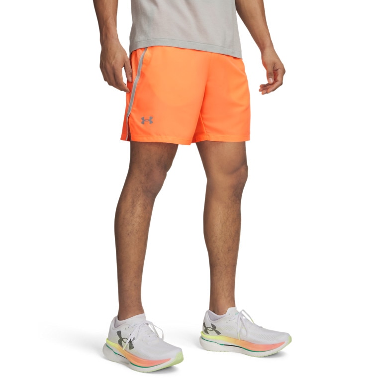 Męskie spodenki do biegania Under Armour UA Launch 7'' Short - koralowe