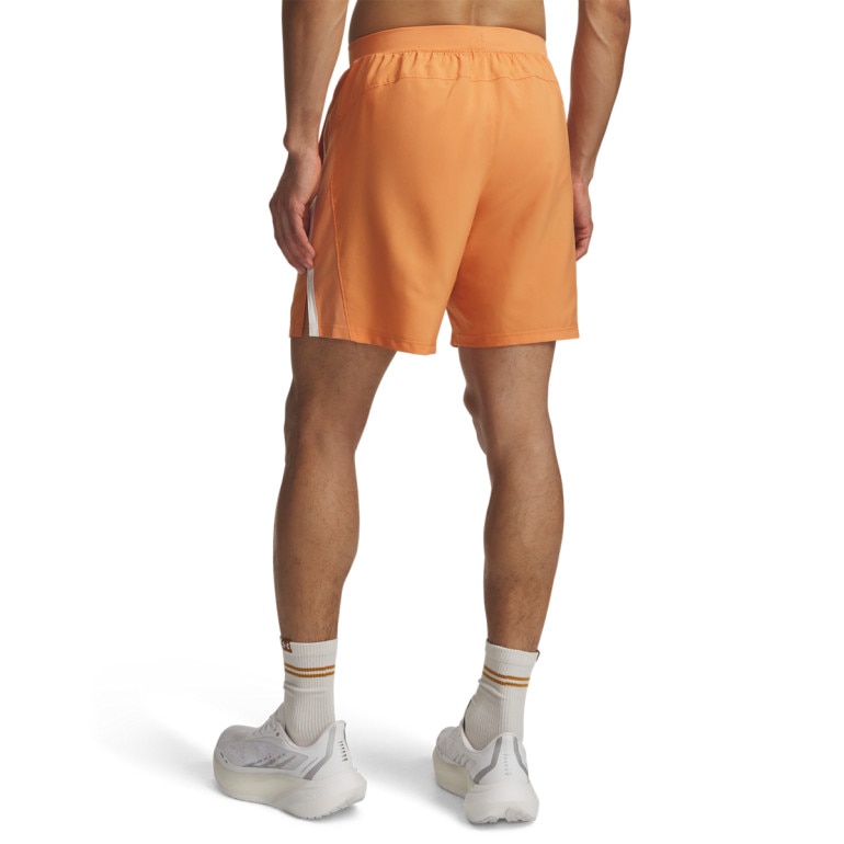 Męskie spodenki do biegania Under Armour UA Launch 7'' Short - pomarańczowe