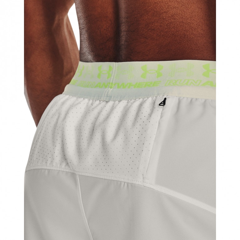 Męskie spodenki do biegania Under Armour UA RUN ANYWHERE SHORT - białe