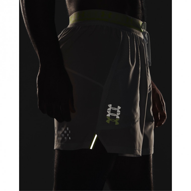 Męskie spodenki do biegania Under Armour UA RUN ANYWHERE SHORT - białe