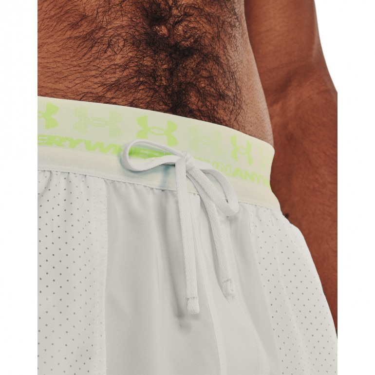 Męskie spodenki do biegania Under Armour UA RUN ANYWHERE SHORT - białe