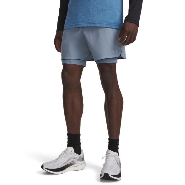 Męskie spodenki do biegania Under Armour UA Velociti Pro 2-in-1 Short - niebieskie