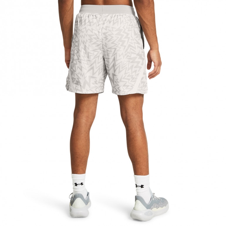 Męskie spodenki do koszykówki Under Armour Curry Mesh Short 2 - białe 