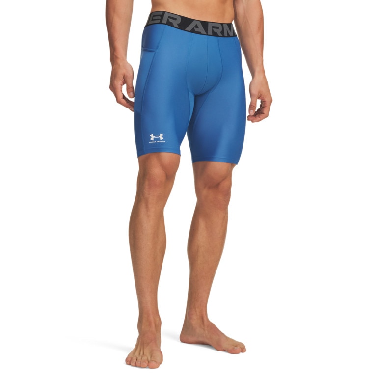 Męskie spodenki treningowe Under Armour HeatGear Pocket Long Shorts - niebieskie