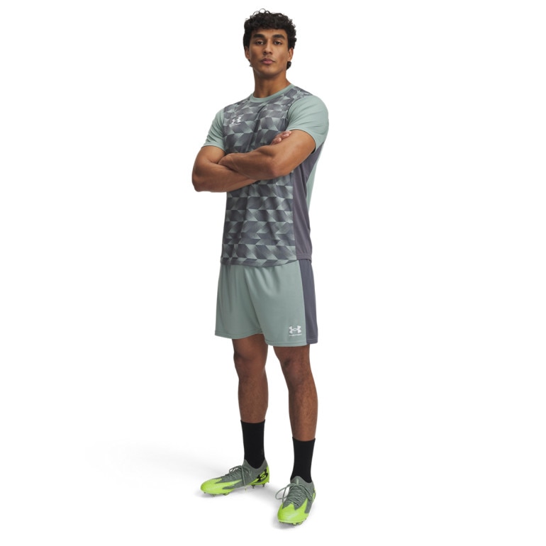 Męskie spodenki treningowe Under Armour UA M's Challenger Knit Short - zielone